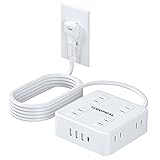 YUDOFICAL 電源タップ 延長コード 2m usb 8AC口+3USB-A+1Type-C 一括スイッチ付き 180°スイングプラグ 薄型 雷ガード 壁掛け 卓上 コンセントタップ たこあしコンセント テーブルタップ PSE認証 おしゃれ 白