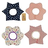 iZiv 4枚ベビービブ【食事用スタイ】4レイヤー防水よだれかけベビー0-3歳（カラー5）