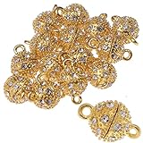 Anopono マグネットクラスプ 磁気クラスプ 10mm 15個セット シルバー 留め具 アクセサリーパーツ ブレスレット ネックレス ハンドメイド用 金具 簡単着脱