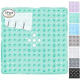 yimobraシャワーマット非スリップ防かびwithドレイン穴21 x 21インチ