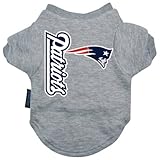 NFL新しいEngland PatriotsロゴペットTシャツ – グレー S グレー 30937