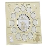Button Corner Aluminium Photo Frame My First Year by Miss Bo Peep