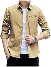 J.STORE ［ジェイストア］ メタル ボタン シャツ メンズ ぼたん付き カジュアル コットン シャツ ポケットウエスタンシャツ