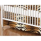 SheetWorld - Crib Skirt (28 x 52) - Tiger - Made In USA by sheetworld