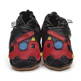 Soft Leather Baby Shoes Fire Engine [ソフトレザーベビーシューズの消防車] 6-12 months (12 cm)