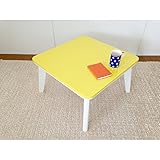 こたつ コタツテーブル 幅60cm 奥行60cm 木製 正方形 ホワイト イエロー 黄 グリーン 緑 オレンジ (イエロー)