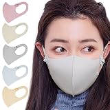 【 フリル付き / 日本製 / マスク部門3冠受賞 】 洗える超伸縮フィットフリルマスク （ COOL / クールタイプ ） (抗菌 抗ウイルス 消臭 防汚) （ 1枚入 ） ファッション おしゃれ Made in Japan マスク MASK カラー 花粉 オールシーズン TAKUMIBA (グレー, S)