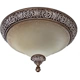 Artcraft照明ac1465 Vienna 2ライトフラッシュマウント天井器具、 AC1465 1