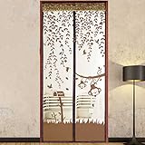 anshinto夏防止蚊カーテンPortiere画面ドア磁気マグネット風景 100cm*210cm ブルー