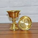 Shihua Birthday Light Cup Ghee Lamp Holder Candle Holder Tibetan Brass Butter Copper Oil Lamp Buddhi
