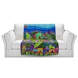 ブランケットウルトラソフトFuzzy 4サイズ！DIANOCHEデザインからby Dora Ficher Rolling HillsホームDecor Unique Designer芸術的スタイリッシュ