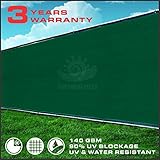 windscreen4less Heavy Dutyプライバシースクリーンフェンスカラーでソリッドグリーン5 ' X '真鍮グロメット50 W / 3年間保証130 gsm（カスタマイズされたなサイズ