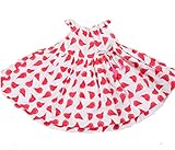 CXYP　 子供　女の子 ガールズ　女児 　ベビー　ワンピース　肌着　 かわいい　コットン　キレイ　誕生日　遊園地に　7種類 (66cm, レッド)