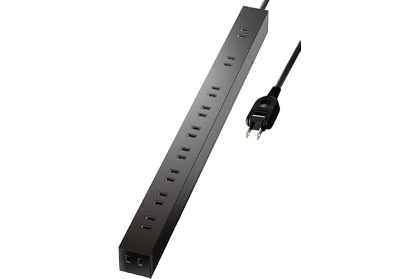 エレコム 電源タップ 雷ガード 10個口 5m ほこりシャッター 【 固定 ・吊下可能な回転パーツ付き】 ブラック ECT-0105BK
