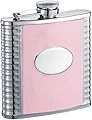Visol VF5027 Supermodel Pink Leatherette Stainless Steel 6oz Hip Flask