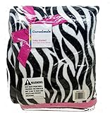 Garanimals Zebra Print Baby/Toddler Blanket With Pink Trim & Bow - 30 Inches x 40 Inches by Unknown