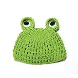 (ビグッド)Bigood ベビー ニット帽子服 着ぐるみ ニット素材制コスチューム 寝相アート 新生児 赤ちゃん 出産祝い カエル型 帽子グリーン【並行輸入品】