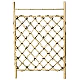 白竹枝折戸　W70cm×H105cm　取付け金具（ヒジツボ・アオリ止め）付き