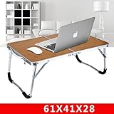 fukuraku 多機能折りたたみパソコンデスク 折りたたみテーブル コンピュータデスク チャイルドデスク ピクニック携帯便利デスク　グリーン ホワイト 木目天板