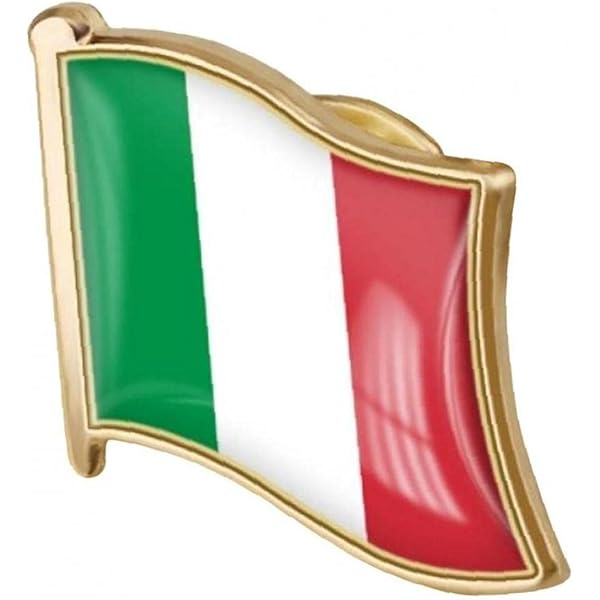 Amazon.co.jp: [F NODE] イタリア国旗カラー ピンバッジ 盾形