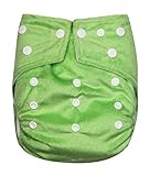 See Diapers One Size Minky Baby Cloth Diaper 2 Microfiber Inserts Green by See Diapers