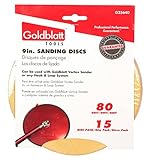 Goldblatt G25640 Vortex 80 Grit 9-Inch Sanding Disk, 15-Pack [並行輸入品]