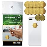 HD-TECH 電磁波カット 5G対応 99.99%遮断 電磁波防止シール スマホ ステッカー 携帯電話 (１０枚入り+おまけ２枚)