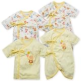 アンパンマン 新生児 50～ 60 ｃｍ 男の子・女の子 肌着４点セット（短肌着２＋コンビ肌着２） N-925