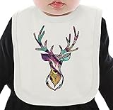 Colourful Deer ネクタイを有する有機ビブ Medium