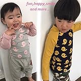 bieneお化けラグラン長袖シャツトップスロンT 幼稚園 保育園 男の子 女の子 80cm 90cm 100cm 110cm UV加工 蚊/ダニ除け加工 ネイビー 100cm