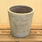 ナチュラルガーデン雑貨/鉢：ドゥーアローサークル* ホワイトグレー【GF1615】