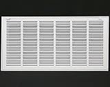 30 " x 6スチールReturnエアフィルタグリルfor 1 "フィルタ – Removable Face /ドア – HVACダクトカバー – フラットStamped面 – ホワイト
