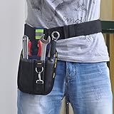 マルチポケット　多機能　キャンバス　電工修理ツールバッグ　ベルトポーチ