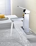 Purelux® Galaxy Contemporary Design Single Handle Bathroom Sink Faucet with Deck Plate, cUPC NSF AB 
