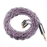 【BIGMANGO-Melody】MMCX4.4mm単結晶銅＆無酸素銅ケーブル 4.4mmリケーブル 4芯 MMCXイヤホンアップグレードケーブル 交換ケーブル (MMCX4.4mm)