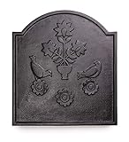 Ansley Folk Art Cast Iron Fireback – 19.62 L x 17.87 W x 0.75 H