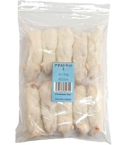 Amazon | 【国産】冷凍ラット ヤングラット M（100〜130g）×5匹 爬虫類