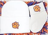 Clemson Tigers新生児ベビーキャップとソックスギフトセット