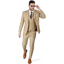 Amazon.co.jp: [CALVINSUIT] メンズスーツ3ピースベージュ花deg