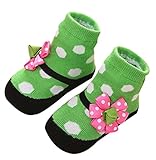 プリンセスレースソックスキッズフロアソックス新生児ソックスステレオ、グリーン