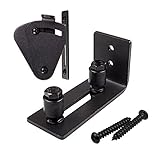 acrux7 Slidingバーンドアハードウェア ブラック A7US-BarnDoorKit-GuideLock-Blk-171211
