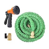 eBoTrade Expandable Garden Hose Strongest Expandable Hose With All Brass Connectors,8 Pattern Spray 