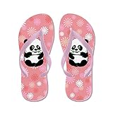 lplpolベビーパンダピンクサンダルFlip Flops for Kids大人用ユニセックスビーチサンダルプールシューズパーティースリッパブラックピンクブルーベルトfor Chosen カラー: ピ