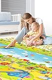 Kids Soft Cushion Play Mat Baby Toddlers Size: 39.4 L X 55.11 W X 0.47 in (100 x 140 x 1.2 cm) by Pa