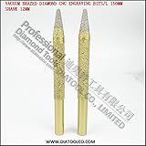 2 台の PC で CNC テーパボールエンドカッター 12-4 / 100 mm 真空ろう付ダイヤモンド刻印ビット