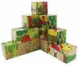 Babyprice 16PCS Natural Wooden Blocks Puzzles Toys Early Development Toy for Babies Toddlers Kids [並
