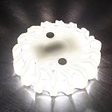 充電式LED警告灯・白発光・9パターン発光/5セット（マグネット・充電器付）