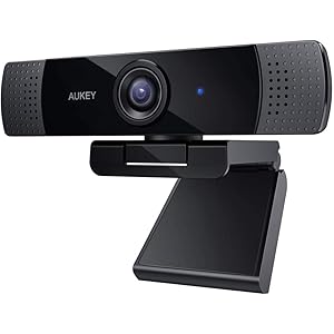 webカメラ デュアルマイク内蔵 AUKEY 1080p ウェブカメラ テレワーク 在宅勤務に skype zoom ビデオ通話 web会議用 Windows XP/Mac OS 10.6 / Android 5.0以上対応 PC-LM1E