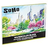 SoHo Urban Artist 水彩ブロック 11x14インチ - 140ポンド コールドプレス プロフェッショナル サステナブル 無酸性