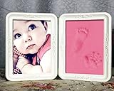 My Vision 手形 フォトフレーム スタンド 思い出 赤ちゃん 記念写真 粘土 足形 インテリア 贈り物 記念 (ピンク) MV-MEMOFRM02-PK